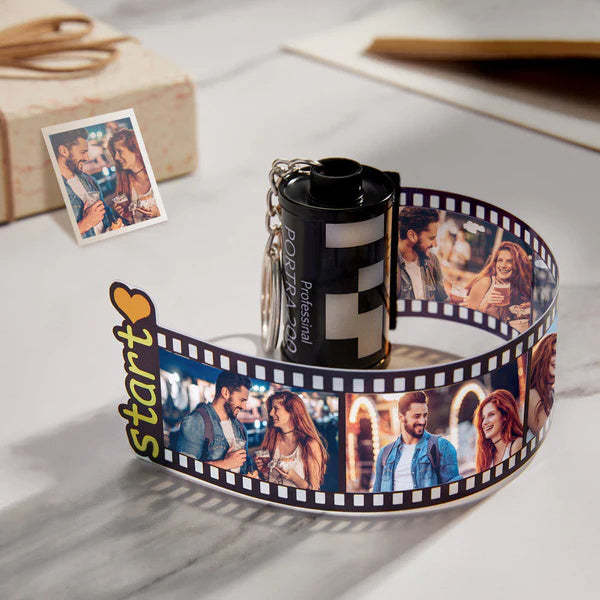 Custom Photo Film Roll Keychain Personalized Vintage Roll Keychain Anniversary Gift - mycustomtirecover