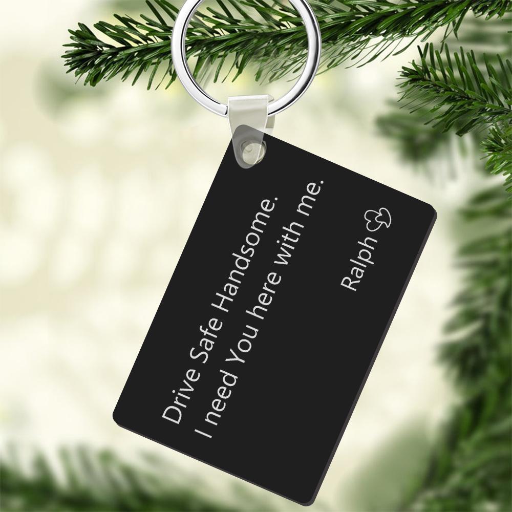 Custom Engraved Keychain Safe Driving Unique Couple Gifts - mycustomtirecover