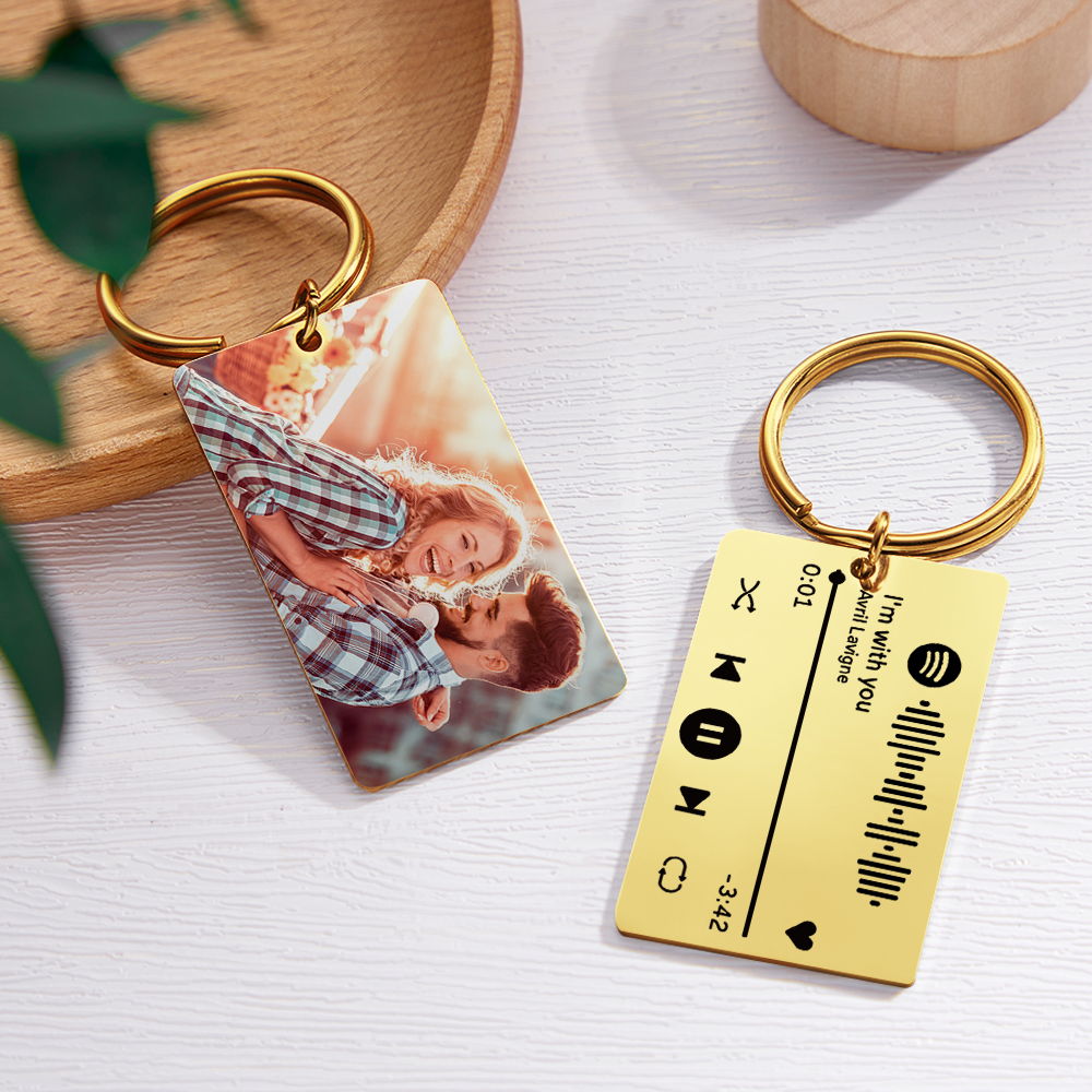 Custom Photo Keychain Colorful Keychain Custom Spotify Keychain Special Keychain - mycustomtirecover