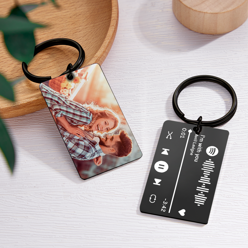 Custom Photo Keychain Colorful Keychain Custom Spotify Keychain Special Keychain - mycustomtirecover