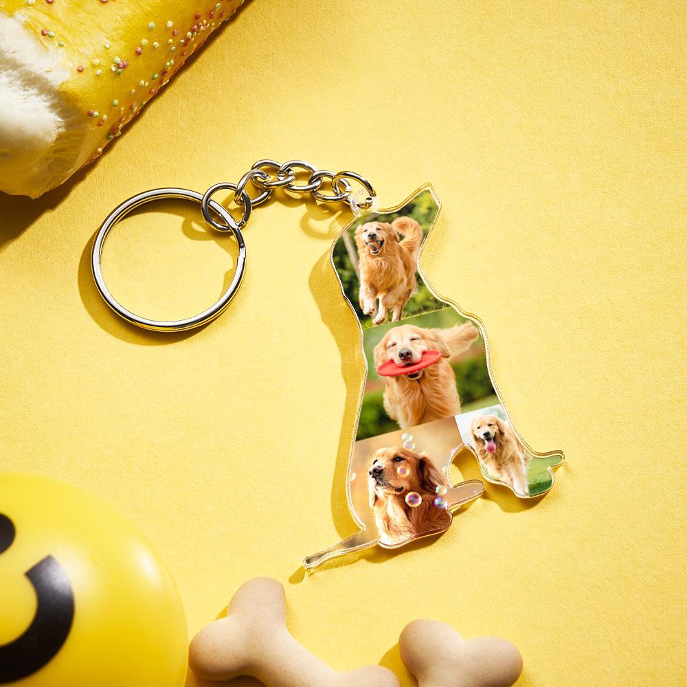 Custom Dog Collage Photo Keychain Animal Photo Key Chain Accessories Custom Gift for Dog Lover - mycustomtirecover
