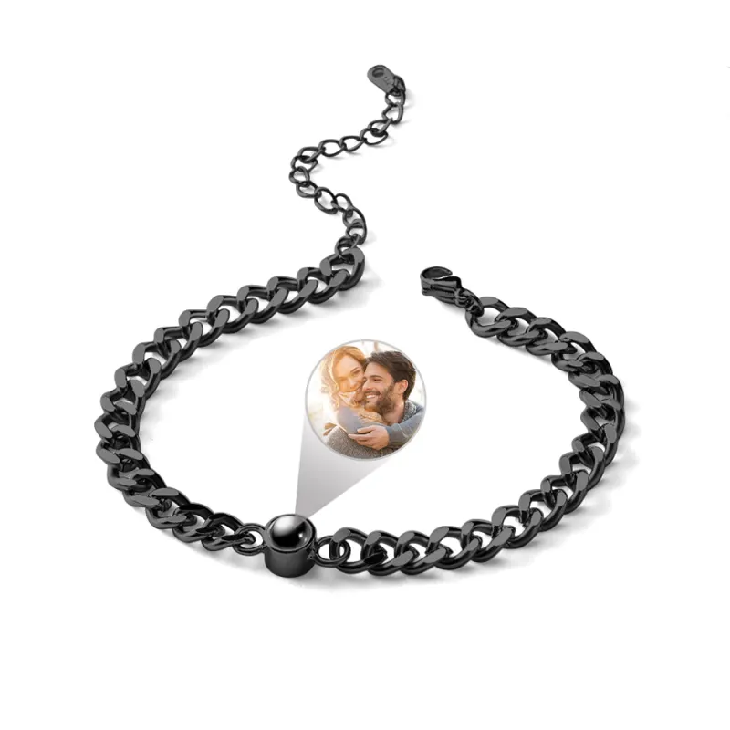 Personalized Photo Projection Bracelet Vintage Bracelet Jewelry Anniversary Gift For Him Valentine's Day Gift