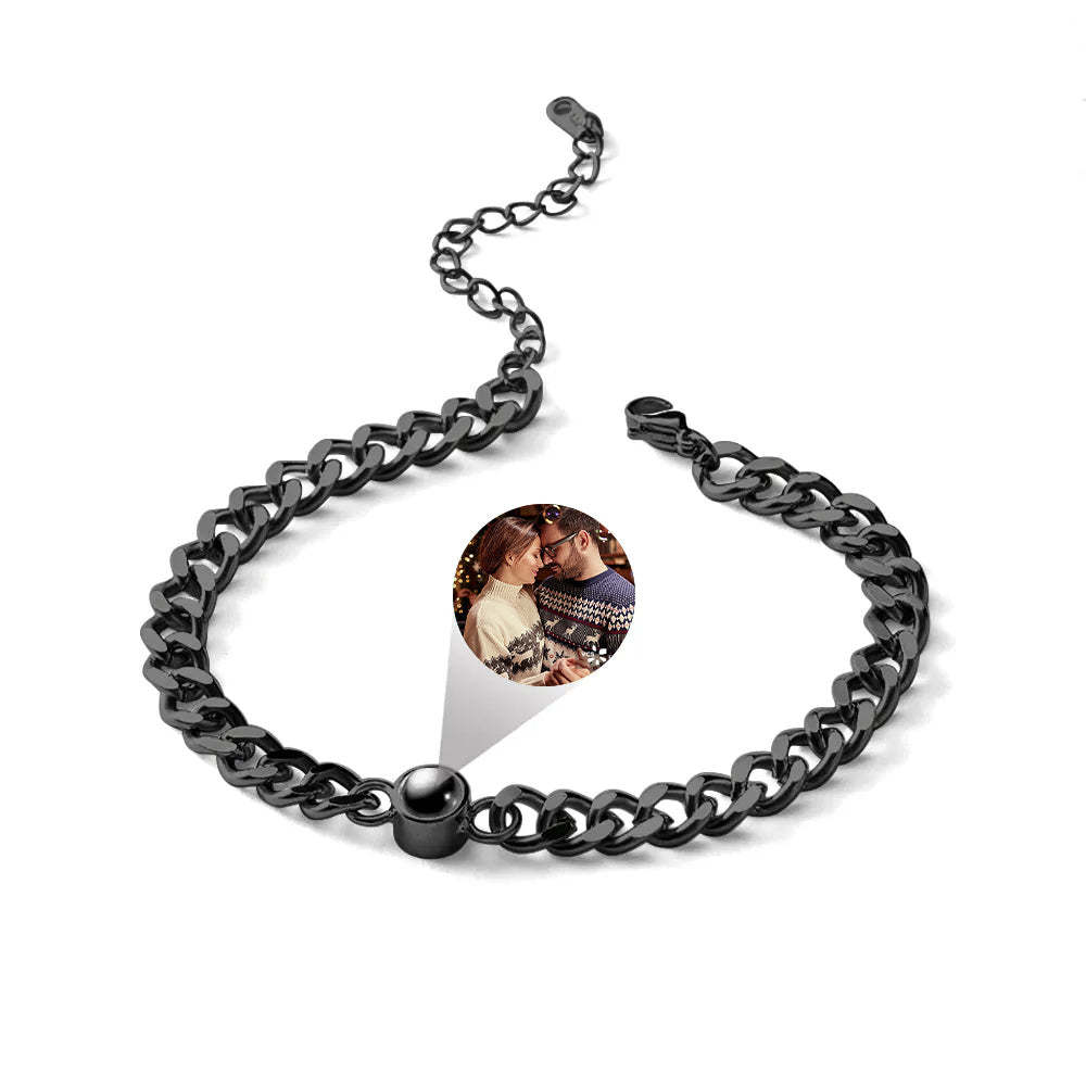 Custom Photo Bracelet Projection Bracelet Vintage Bracelet Gift for Him - mycustomtirecover