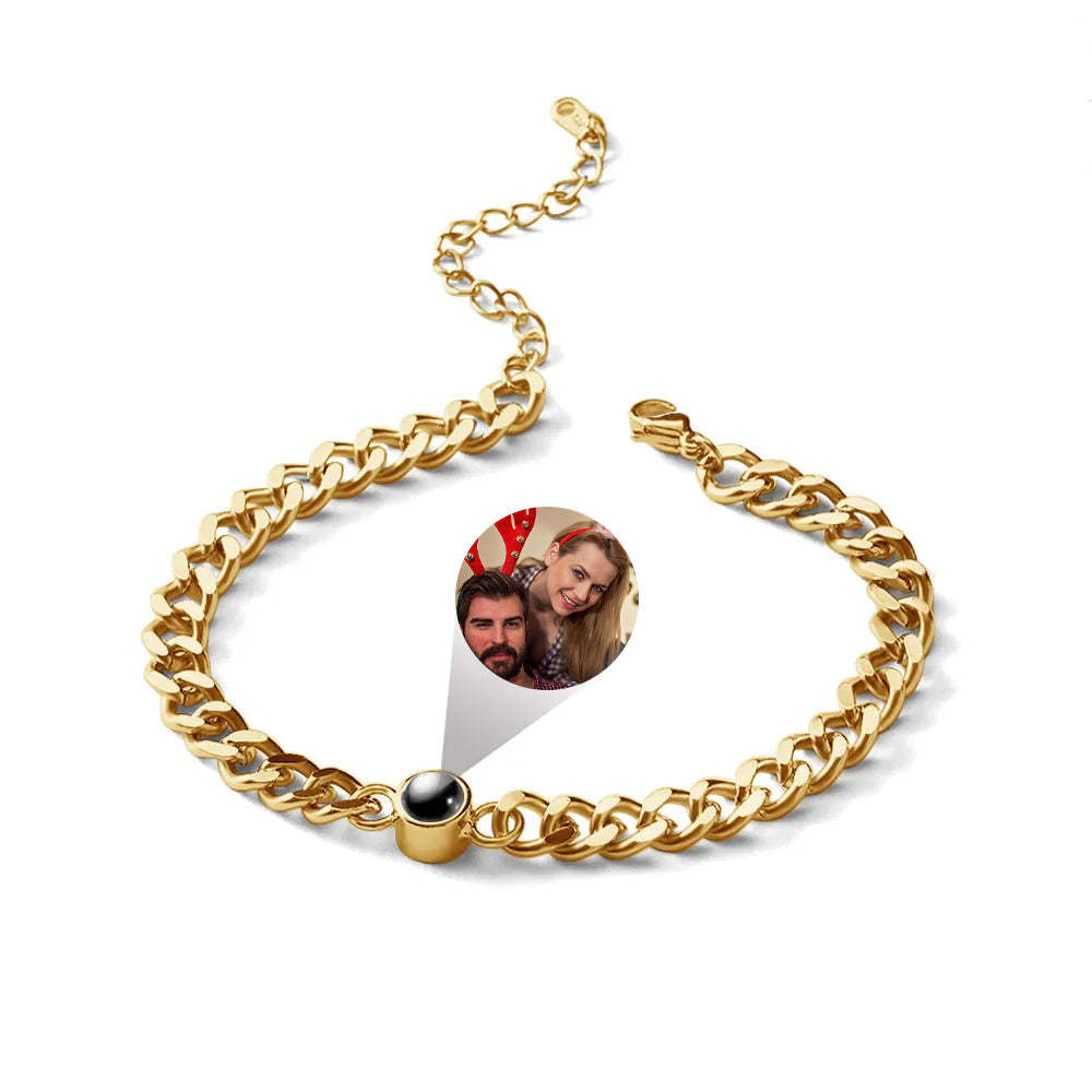 Custom Photo Bracelet Projection Bracelet Vintage Bracelet Gift for Him - mycustomtirecover
