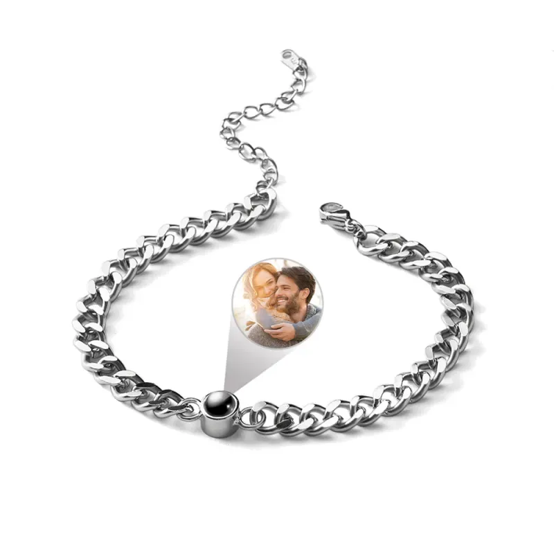 Personalized Photo Projection Bracelet Vintage Bracelet Jewelry Anniversary Gift For Him Valentine's Day Gift