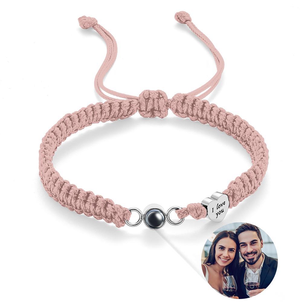 Custom Photo Projection Bracelet Heart Couple Gift - mycustomtirecover