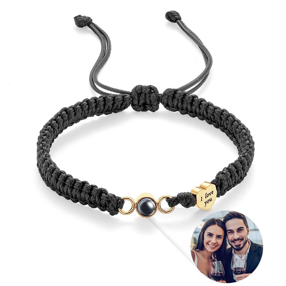 Custom Photo Projection Bracelet Heart Couple Gift - mycustomtirecover