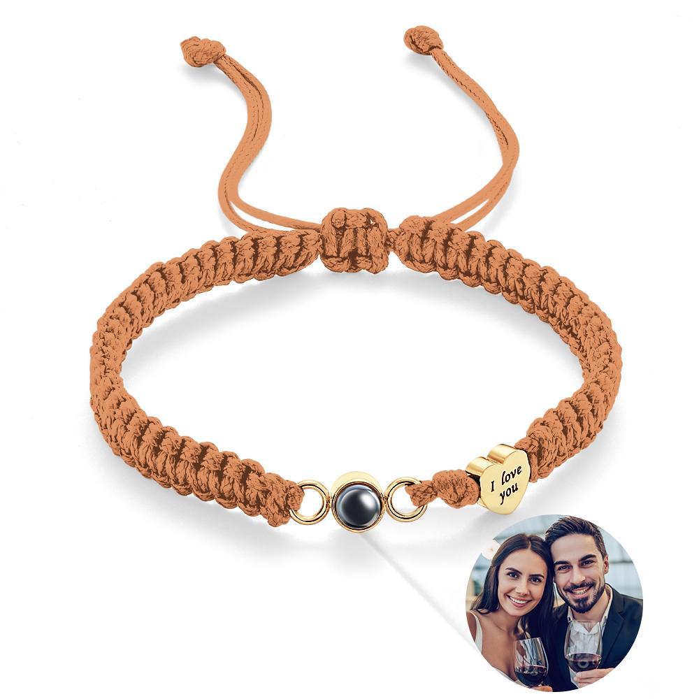 Custom Photo Projection Bracelet Heart Couple Gift - mycustomtirecover