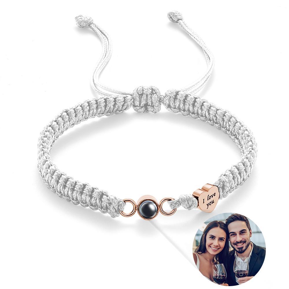 Custom Photo Projection Bracelet Heart Couple Gift - mycustomtirecover