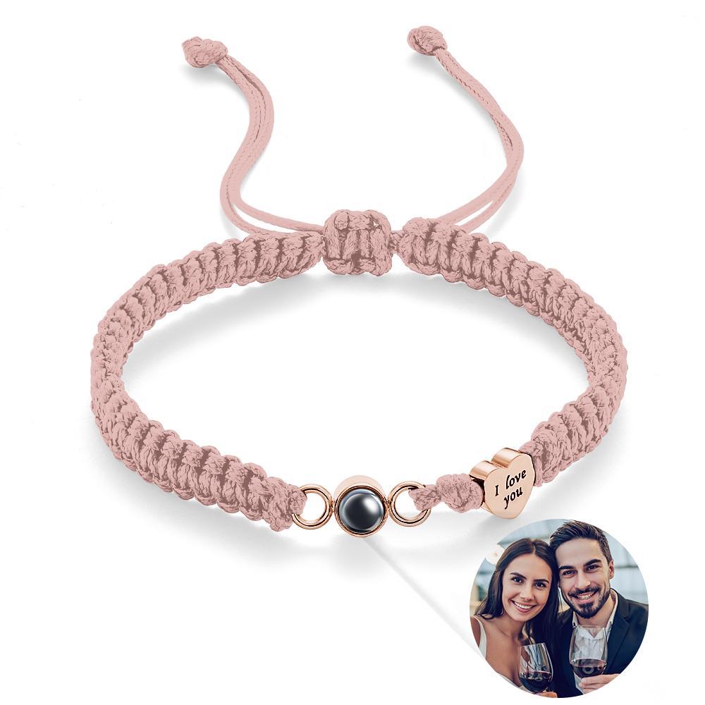 Custom Photo Projection Bracelet Heart Couple Gift - mycustomtirecover
