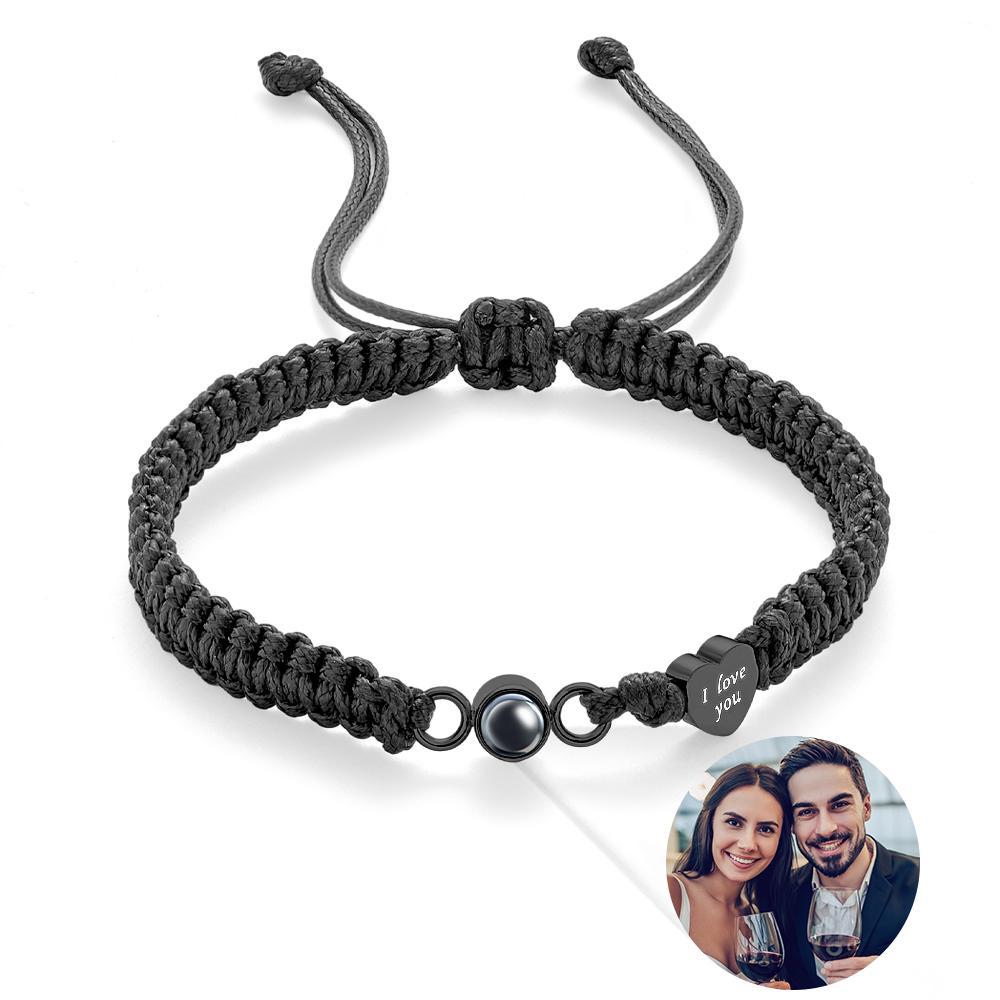 Custom Photo Projection Bracelet Heart Couple Gift - mycustomtirecover