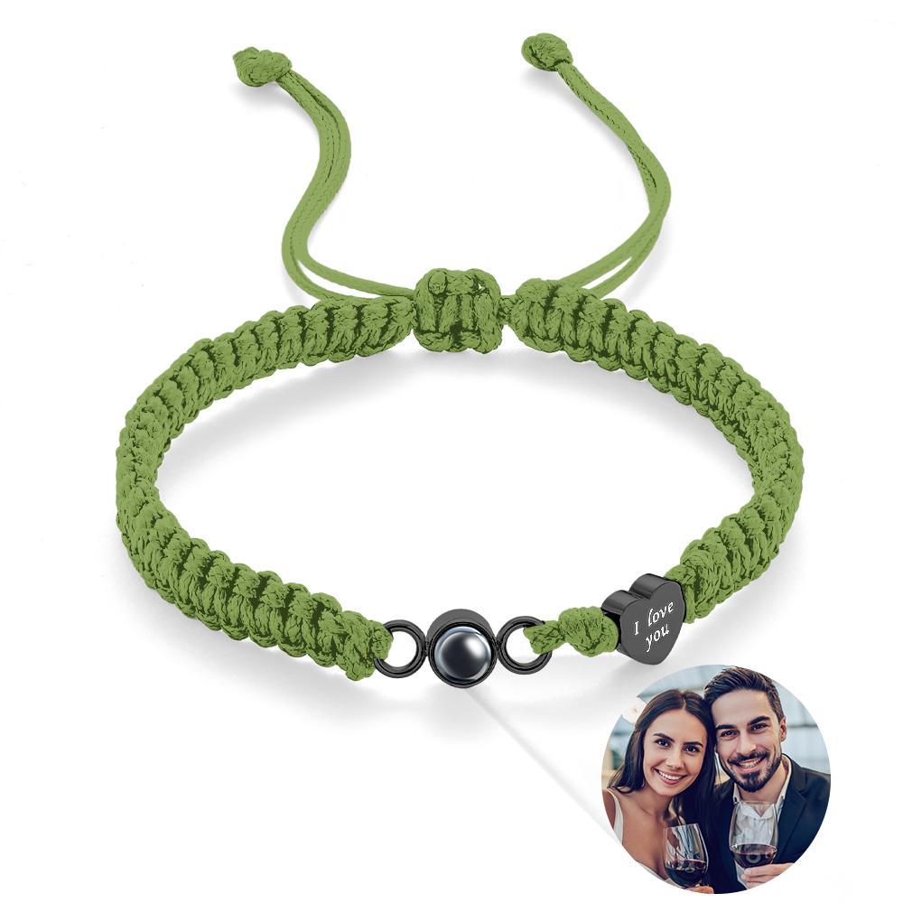 Custom Photo Projection Bracelet Heart Couple Gift - mycustomtirecover