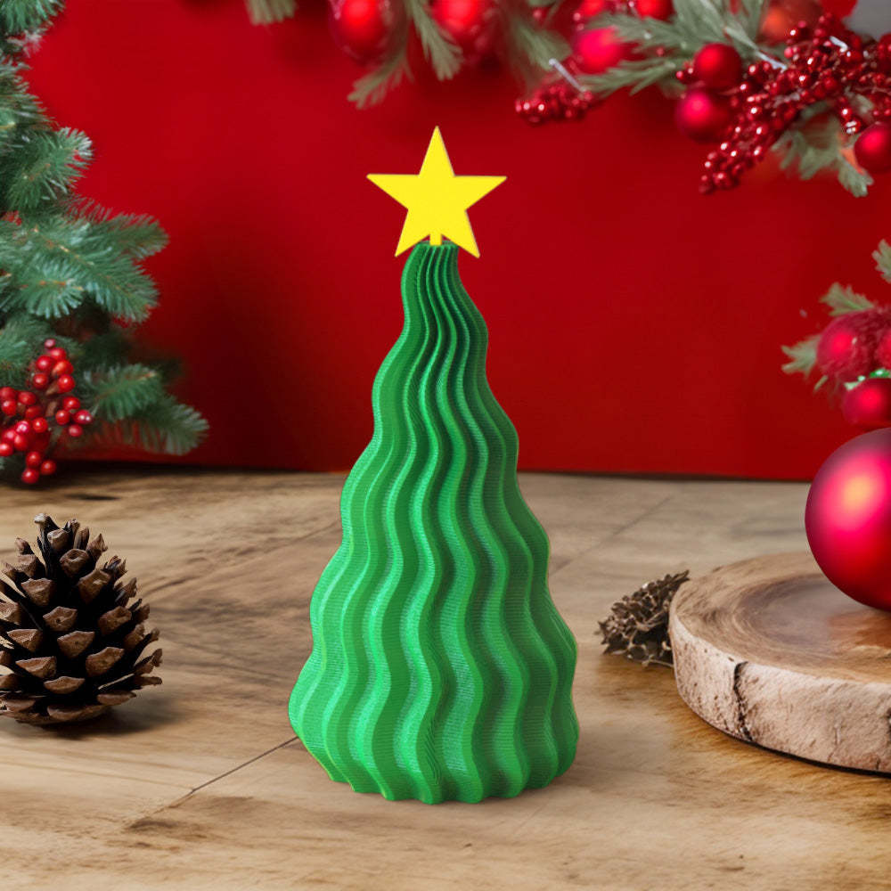 3D Printed Christmas Tree Home Decoration Christmas Gift Height 5.12in - mycustomtirecover