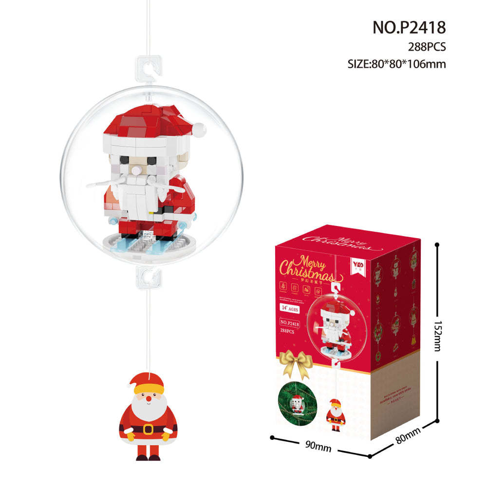 Christmas Building Block Ornament Christmas Block Balls Gift for Kids - minebrickus