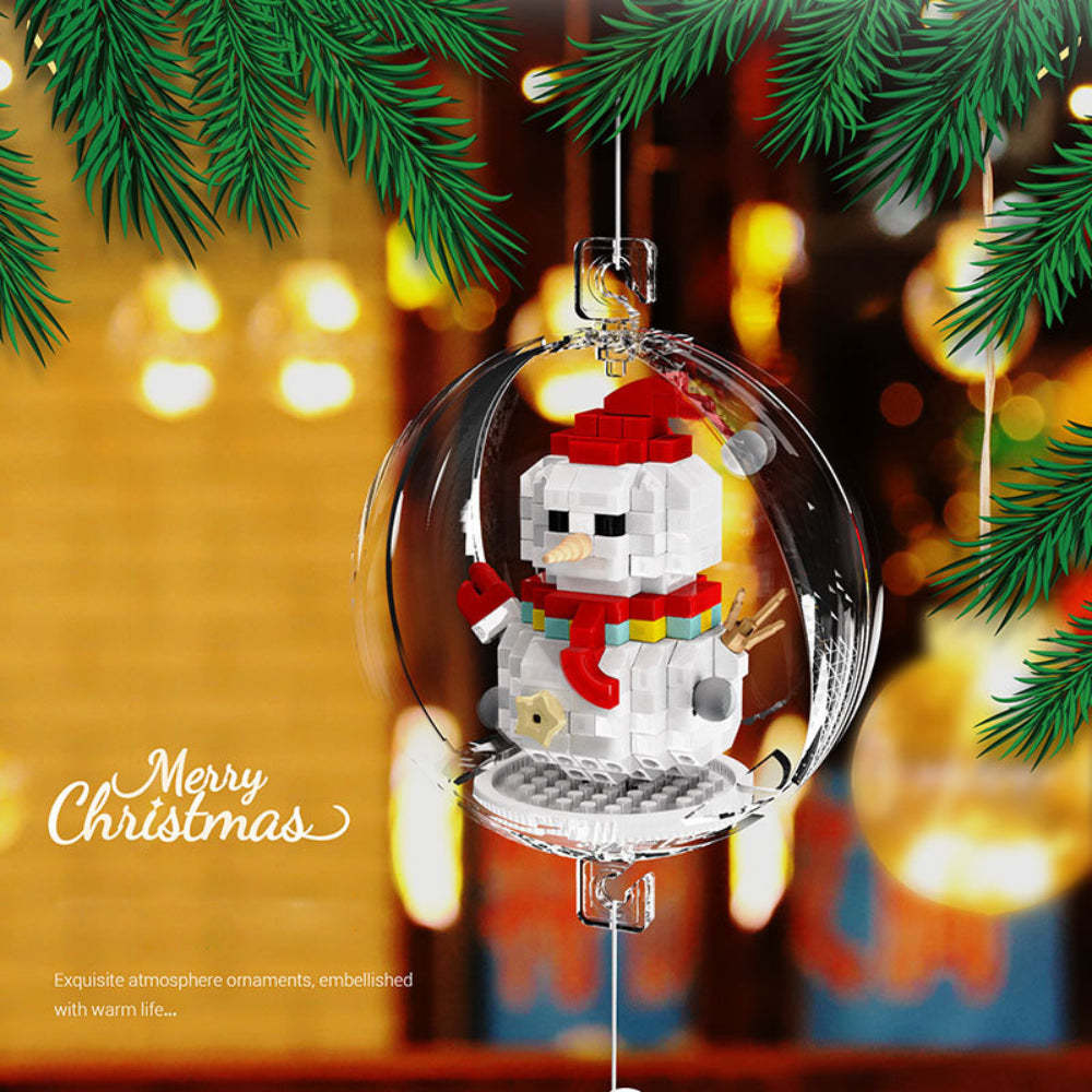 Christmas Building Block Ornament Christmas Block Balls Gift for Kids - minebrickus