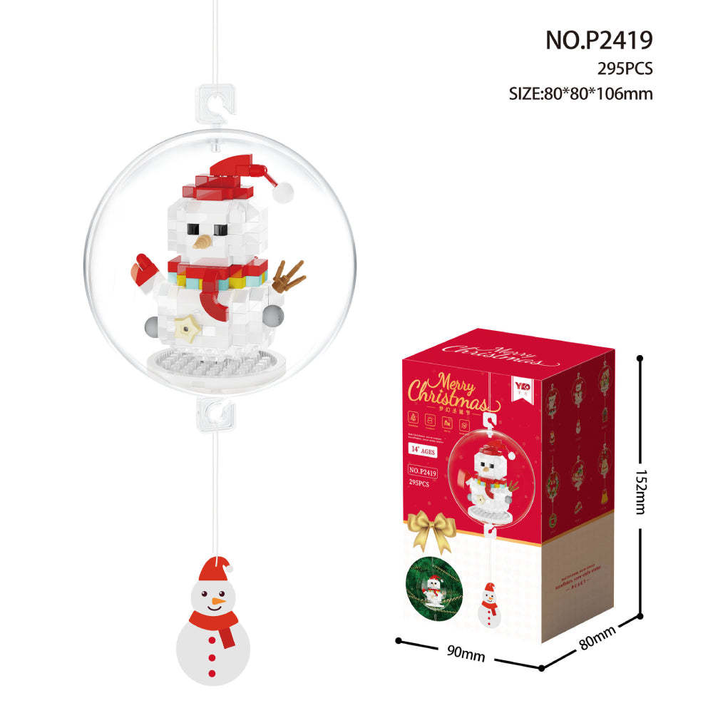 Christmas Building Block Ornament Christmas Block Balls Gift for Kids - minebrickus