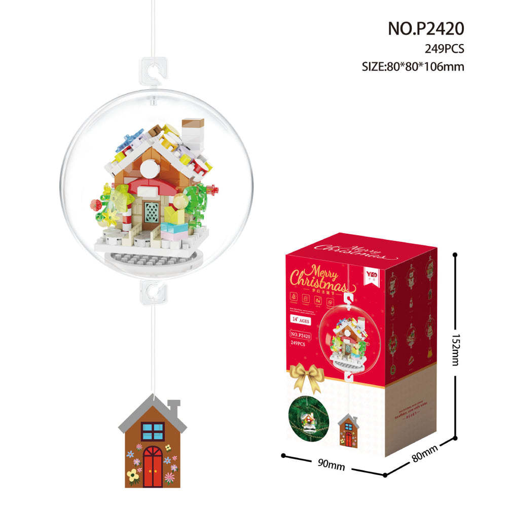 Christmas Building Block Ornament Christmas Block Balls Gift for Kids - minebrickus