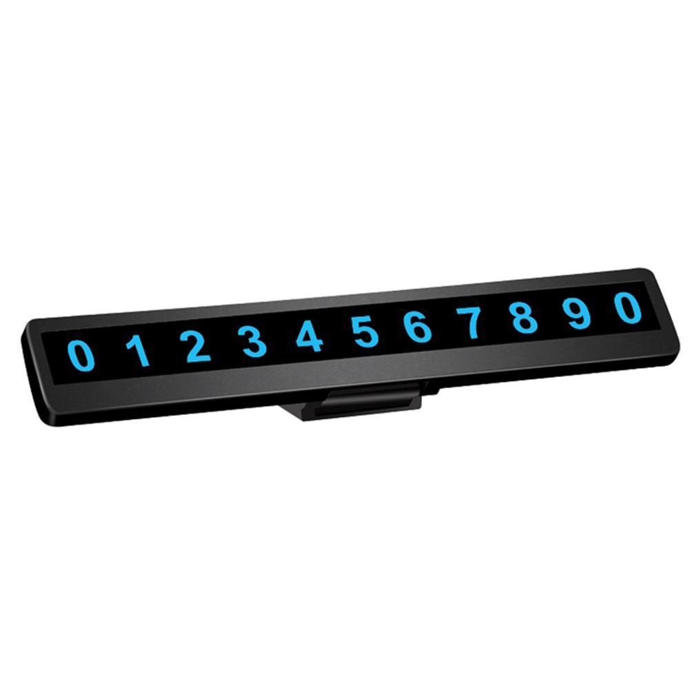 Car Interior Phone Number Temporary Parking Number Plate Luminous Hidden Car card