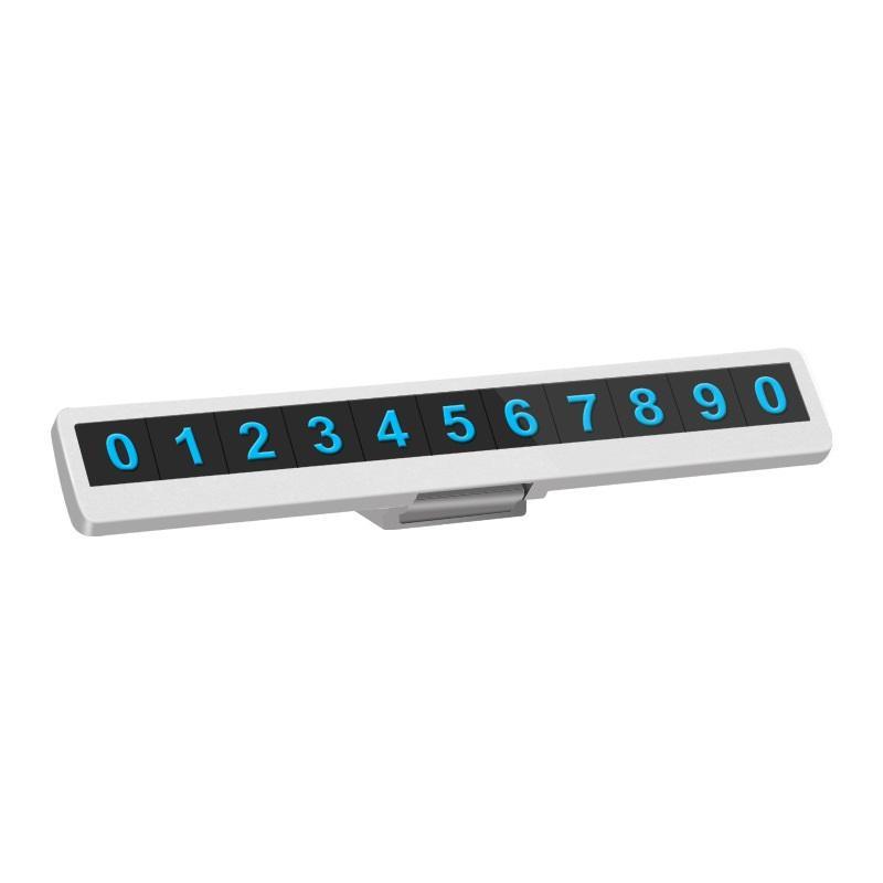 Car Interior Phone Number Temporary Parking Number Plate Luminous Hidden Car card