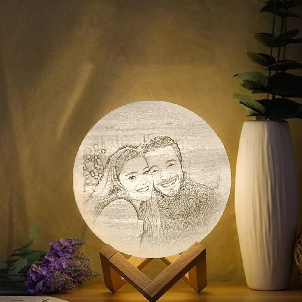 Personalised Engraved 3D Printing Photo Jupiter Lamp | Remote Control to Convert 2 Colors -  mycustomtirecover