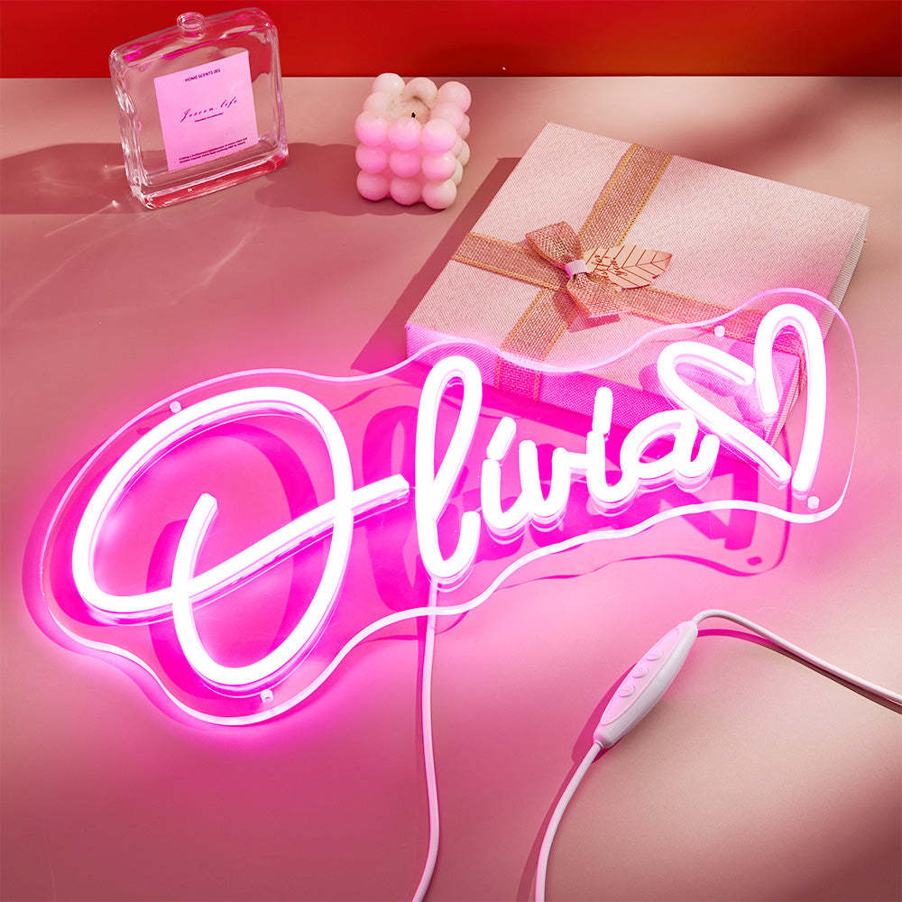 Custom Neon Lamp Personalized Name Neon Sign Adjustable Lamp Creative Decor for Bedroom - Get Photo Blanket