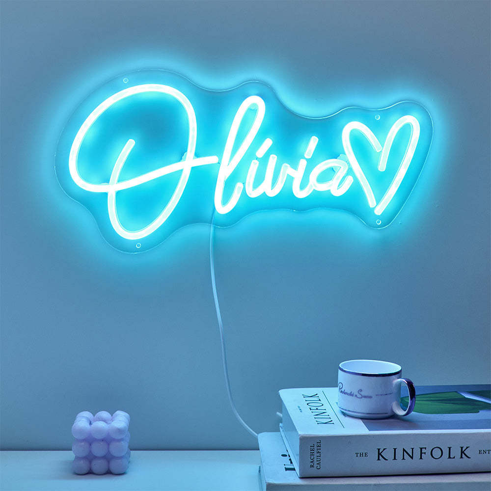 Custom Neon Lamp Personalized Name Neon Sign Adjustable Lamp Creative Decor for Bedroom - Get Photo Blanket