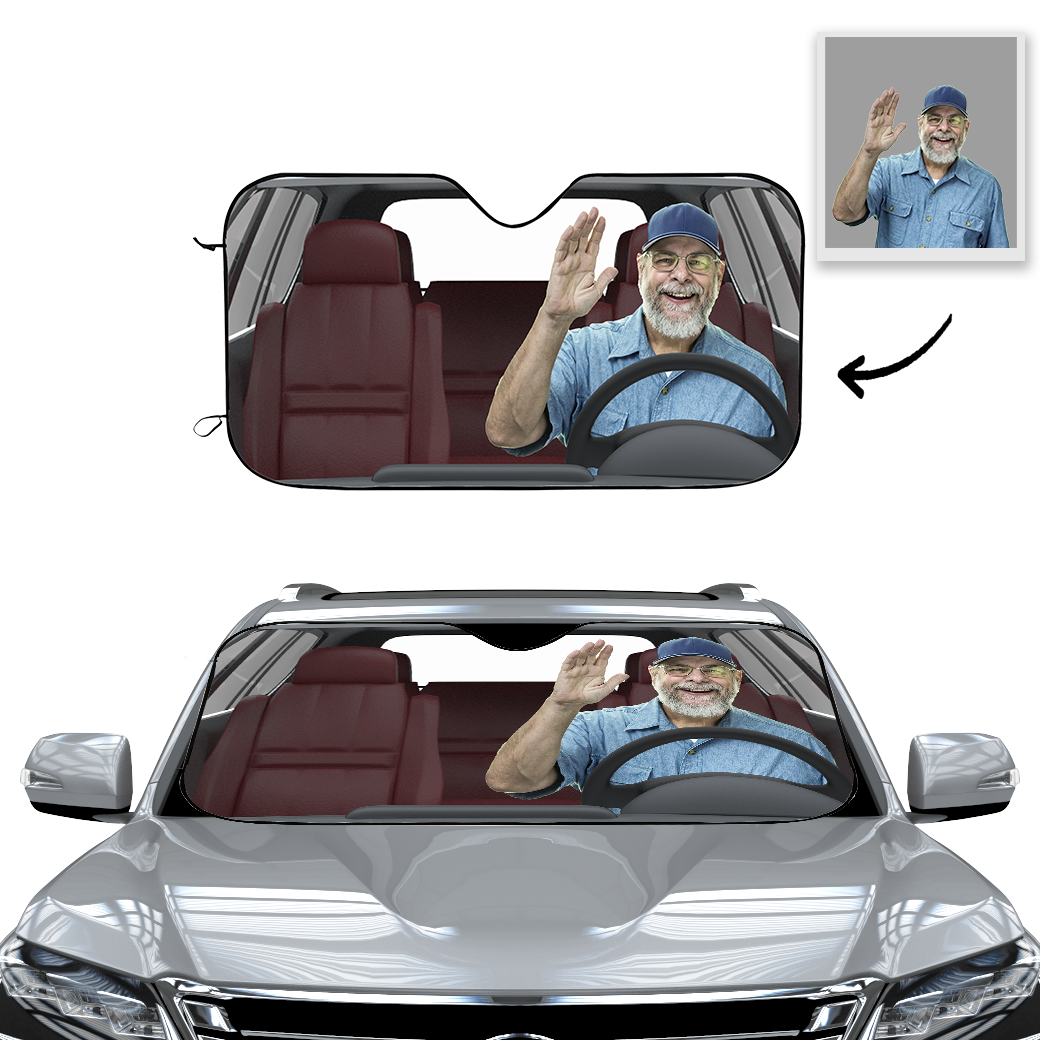 Custom Photo Car Sun Shade Cover Windshield Hi Man!