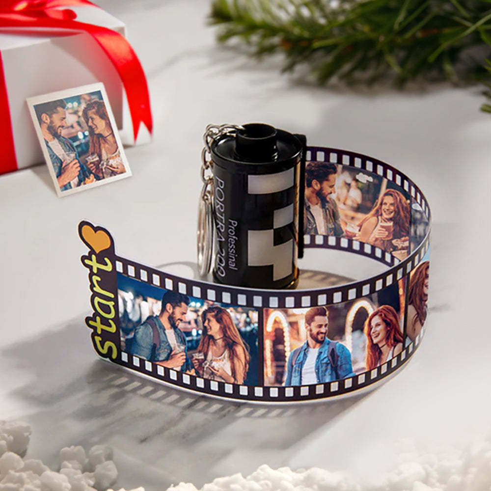 Custom Photo Film Roll Keychain Personalized Vintage Roll Keychain Anniversary Gift - mycustomtirecover