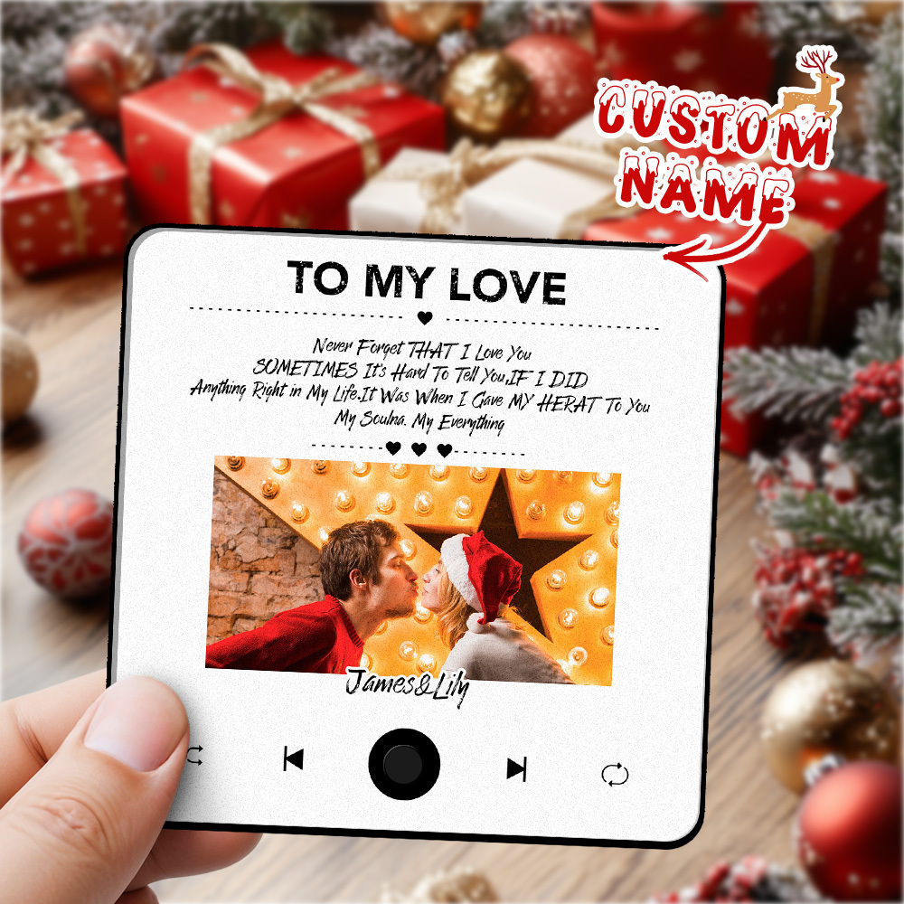 Christmas Music Fridge Magnet with Photo - Play Music to Make Christmas Full of Joy & Memories - Get Photo Blanket