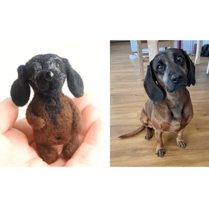 Custom Needle Felted Dog Brooch, Cute Felt Pet Pin, Ideal Gift for Birthdays & Friends