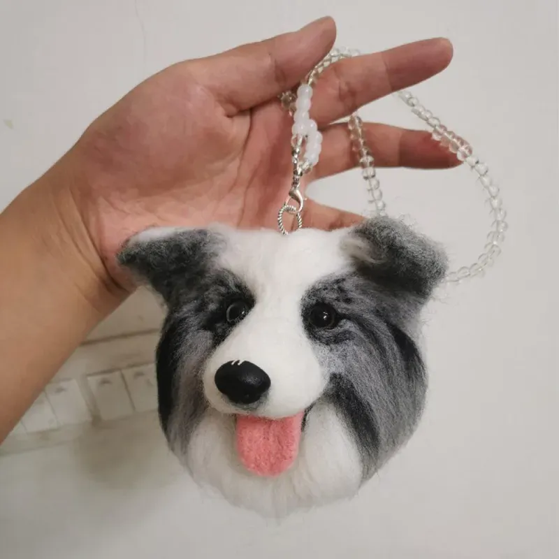 Custom Needle Felted Pet Car Accessories, Needle Felting Car Pendant, Custom 3D Pet Loss Gift