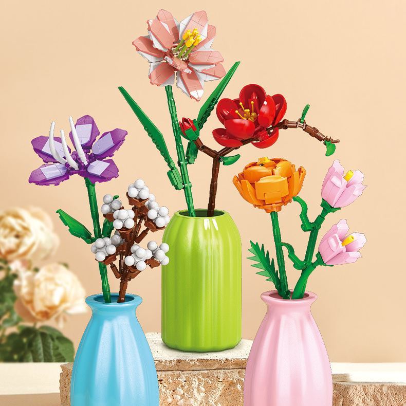 Flower Bouquet Building Blocks Collectible Floral Countdown Gift 12 Days of Christmas -  mycustomtirecover