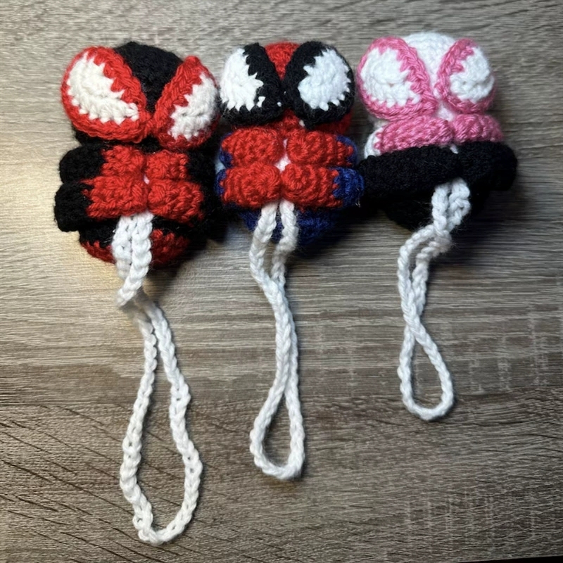 Crochet Spiderman Car Hanger Ornament Accessories, Handmade Amigurumi Plush Car Decor, Cute Super Hero Bag Charm Keychain, Gift for Him Her -  mycustomtirecover