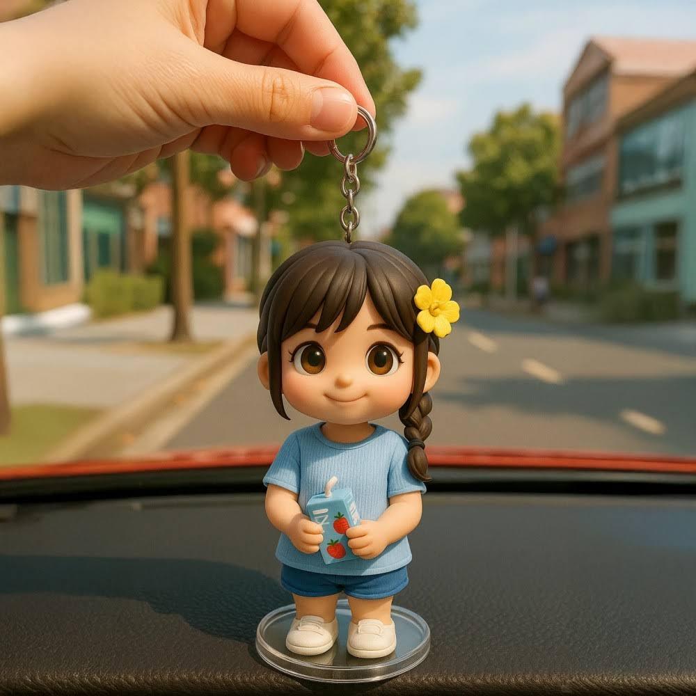 Handcrafted 3D Photo Keychain Custom Made Mini Toy Keepsake from Picture