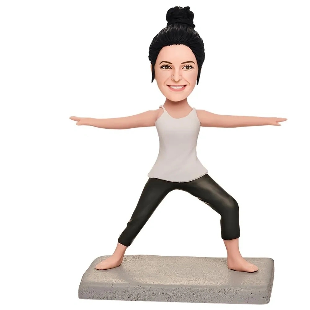 Fitness Yoga Queen Custom Bobbleheads With Engraved Text