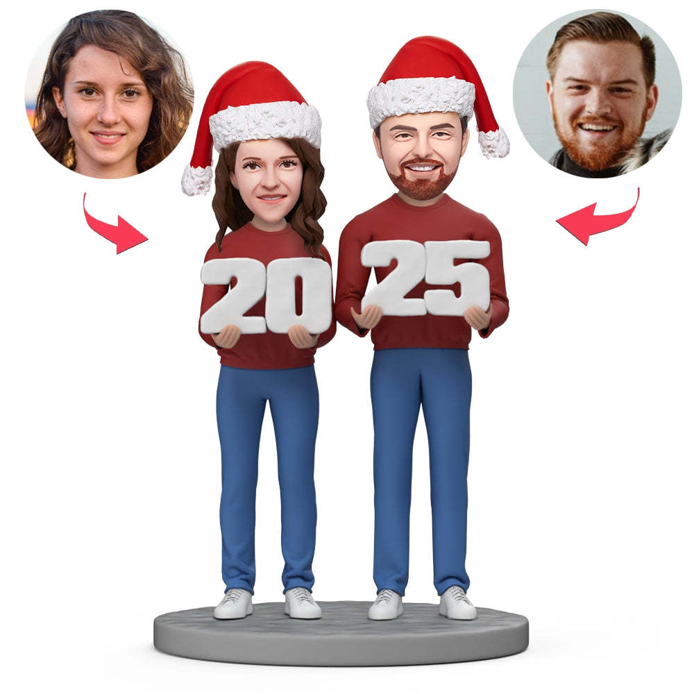 2025 Christmas Gift Happy New Year Custom Bobblehead with Engraved Text