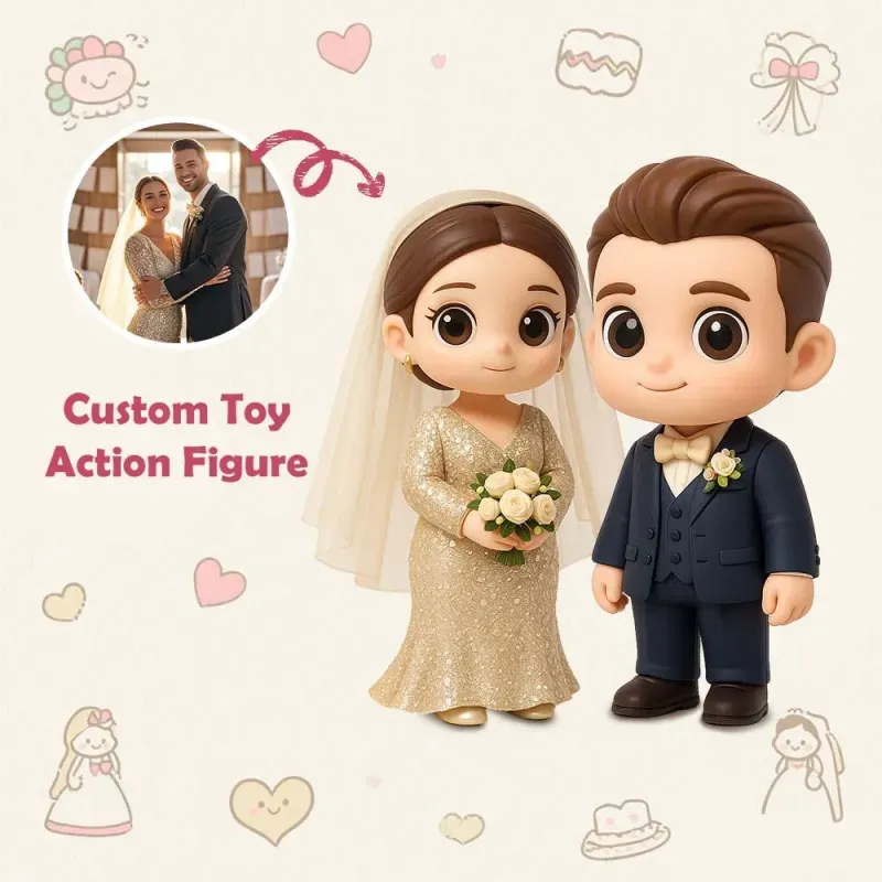 Custom 3D Action Figure From Your Photo Personalized Toy Figure Couple Custom Action Figure Gifts For Wedding