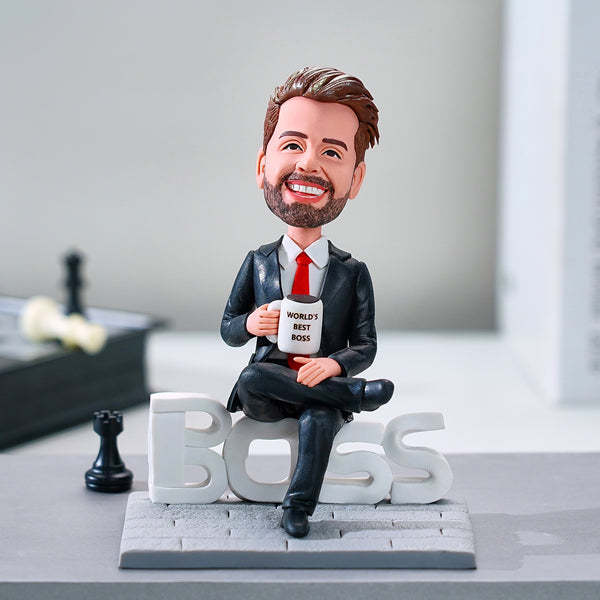 Valentine's Gift Custom Bobblehead Domineering Male Boss Bobblehead With Text
