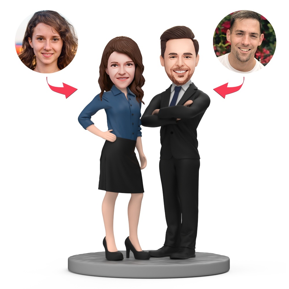Business Partner Bobblehead with Engraved Text