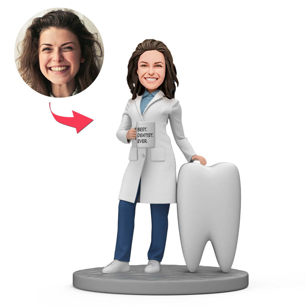 Christmas Gift Dentist Custom Bobblehead With Engraved Text -