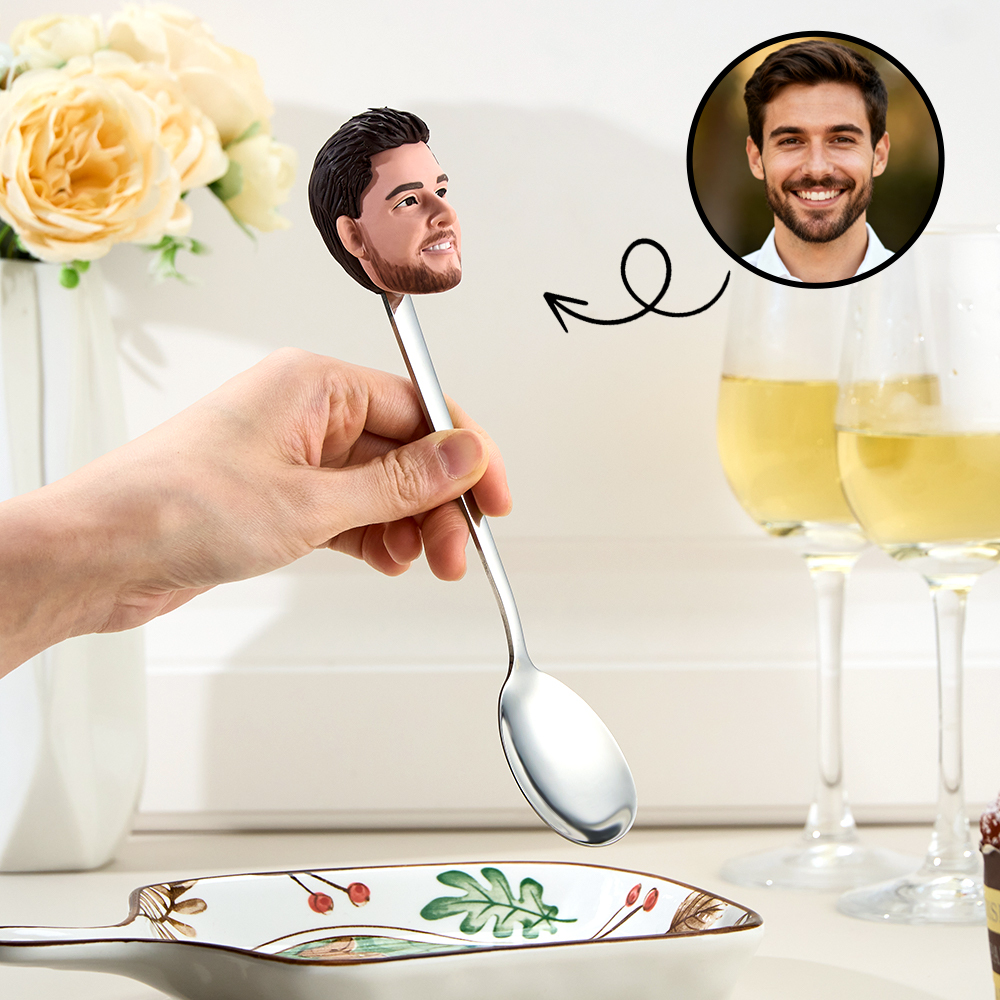 Custom Face Spoon Personalized Funny Spoon Dinnerware Gift