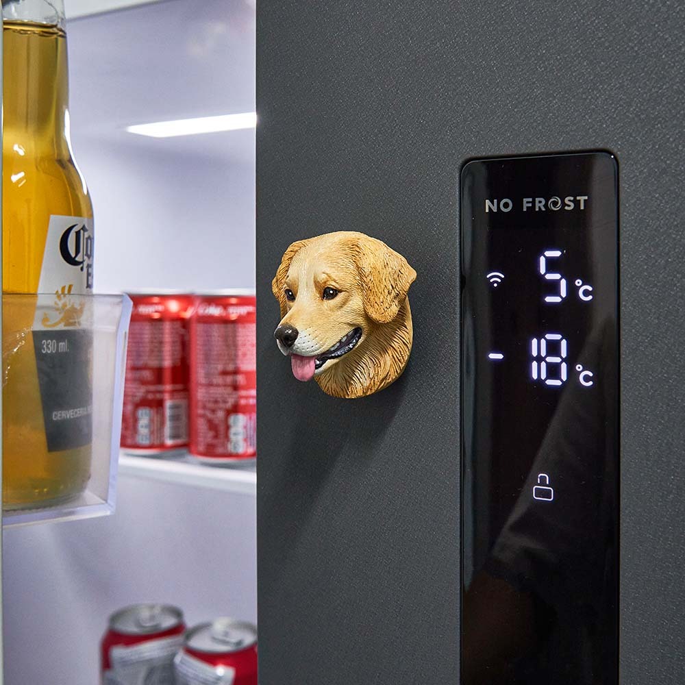 Custom Photo 3D Plaster Pet Portrait Refrigerator Magnet for Pet Lovers -