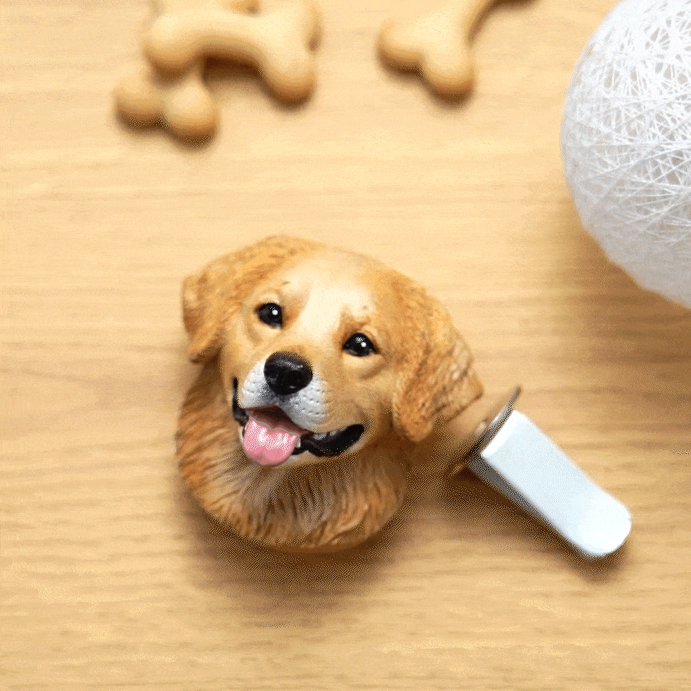 Custom Photo 3D Plaster Pet Portrait Refrigerator Magnet for Pet Lovers -