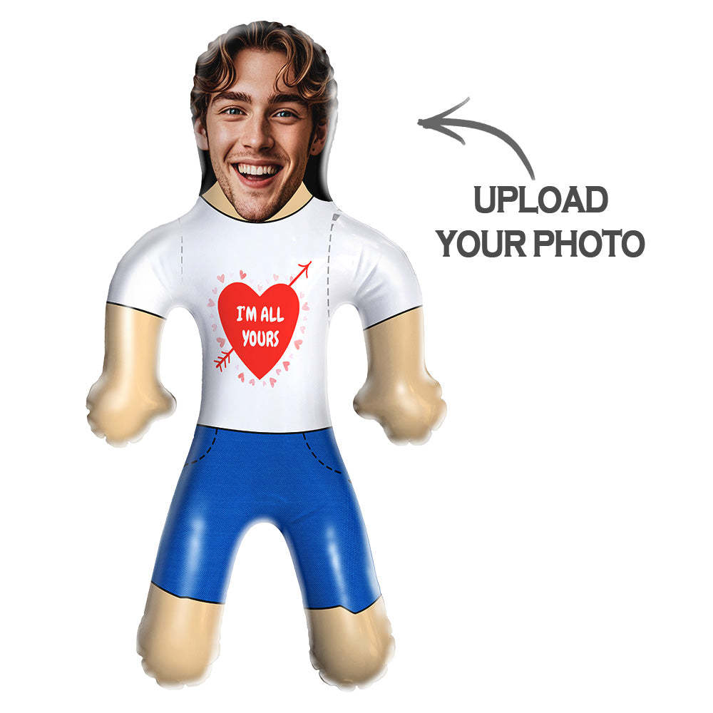 Personalized Couple Blow Up Doll Custom Your Face & Text Air Minime Doll - 