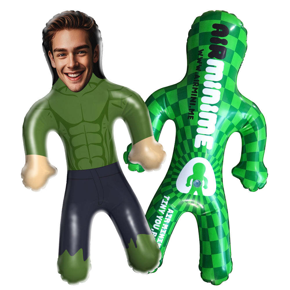 Superhero Inflatable Minime Balloon With Face Personalized Blow Up Dolls for Him/Kids - 