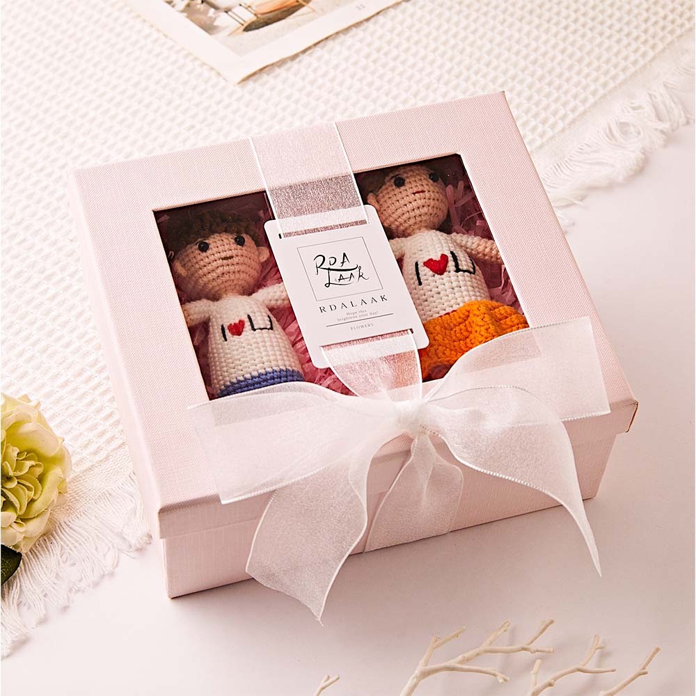 Pink Gift Box for Crochet Dolls - Myphotowallet