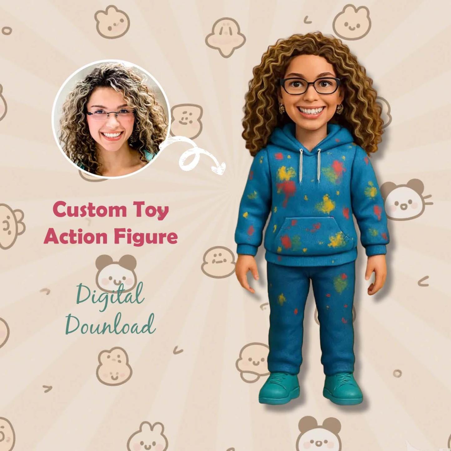 Individuelle Actionfigur Zum Muttertag – Personalisierte Charakterfigur Von Ai Photo – 3d-gedruckt – Perfekte Geschenke Für Mama