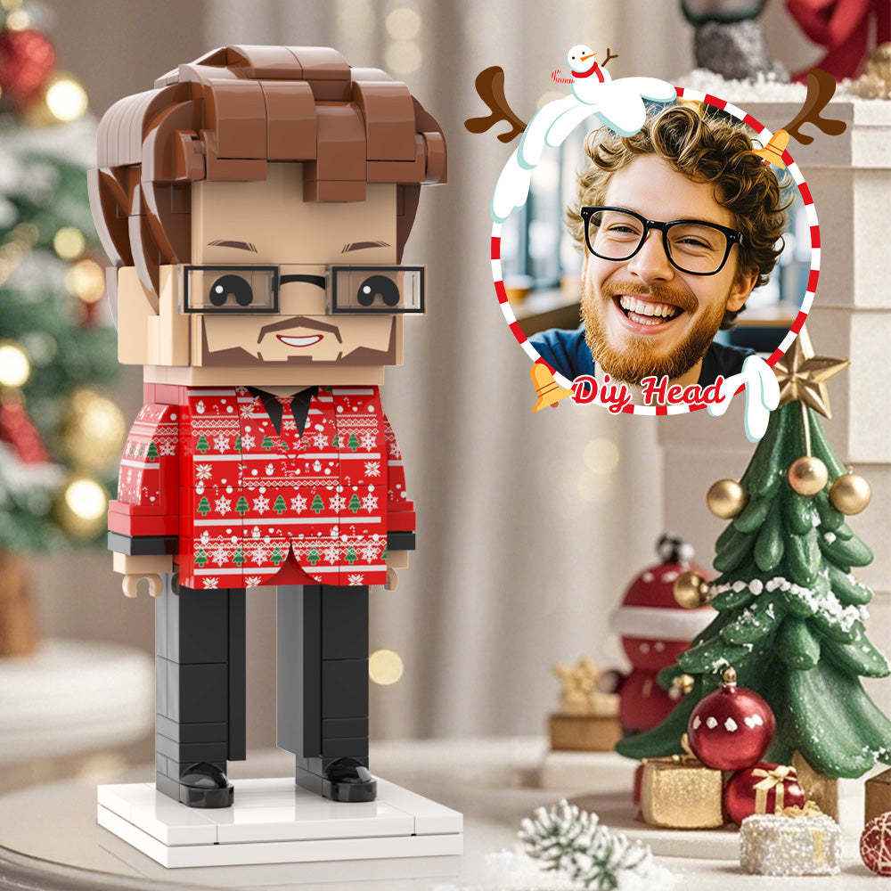Diy Kopf Individuelle Ziegelfigur Weihnachten Schönes Geschenk Für Freund Am Weihnachtstag - MyCustomBrickheadz