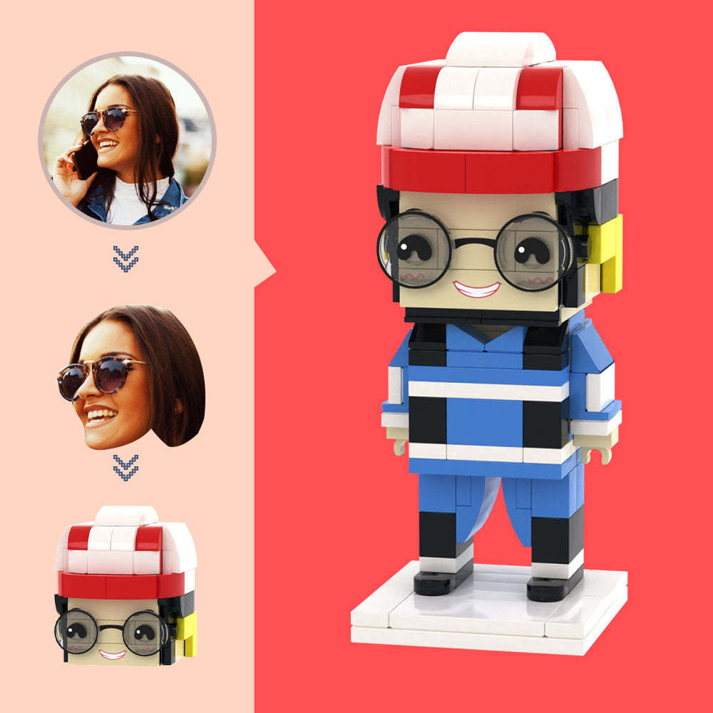Maßgeschneiderte Chefingenieur-figuren, Kleines Partikelblock-spielzeug, Anpassbare Brick-art-geschenke - MyCustomBrickheadz