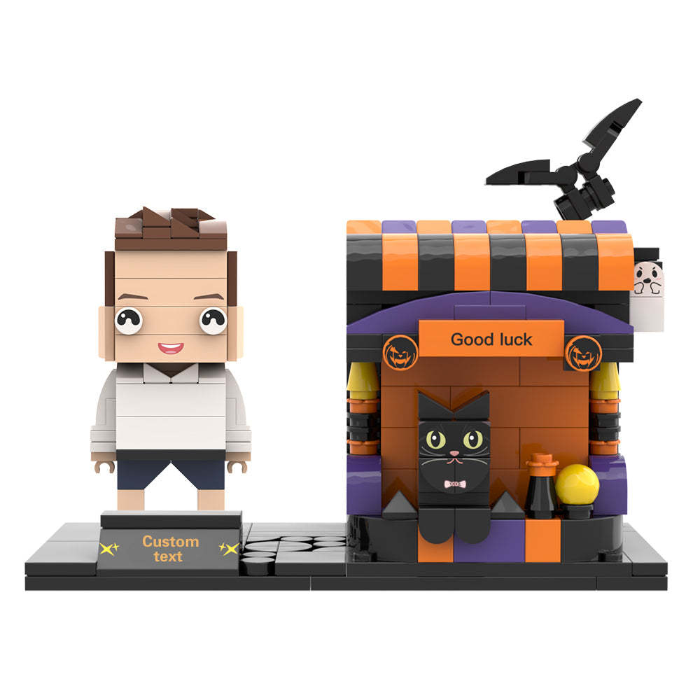 Halloween-geschenke, Individuelle Ziegelfiguren, Stifthalter, Personalisierte Ziegelfiguren Und Stifthalter, Stifthalter Für Haustiere - MyCustomBrickheadz